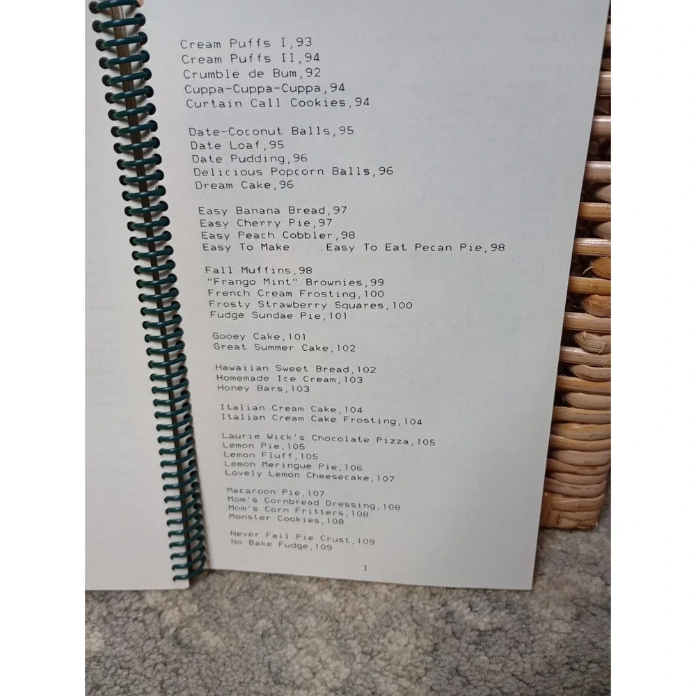 Vtg Spiral Cookbook Grand Olde‎ Players Omaha, Nebraska Community Theater 1980s